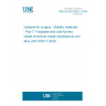 UNE EN ISO 5832-7:2024 Implants for surgery - Metallic materials - Part 7: Forgeable and cold-formed cobalt-chromium-nickel-molybdenum-iron alloy (ISO 5832-7:2024)