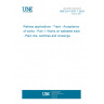 UNE EN 13231-1:2024 Railway applications - Track - Acceptance of works - Part 1: Works on ballasted track - Plain line, switches and crossings