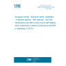 UNE EN 6059-504:2014 Aerospace series - Electrical cables, installation - Protection sleeves - Test methods - Part 504: Temperature rise within a loom due to self-heating when protected by a sleeve (Endorsed by AENOR in September of 2014.)