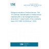 UNE EN ISO 10993-18:2021/A1:2024 Biological evaluation of medical devices - Part 18: Chemical characterization of medical device materials within a risk management process - Amendment 1: Determination of the uncertainty factor (ISO 10993-18:2020/Amd 1:2022)
