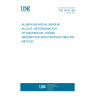 UNE 38160:1990 ALUMINIUM AND ALUMINIUM ALLOYS. DETERMINATION OF MAGNESIUM. ATOMIC ABSORPTION SPECTROPHOTOMETRIC METHOD