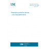 UNE EN 135:1999 Respiratory protective devices - List of equivalent terms