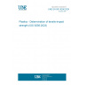 UNE EN ISO 8256:2024 Plastics - Determination of tensile-impact strength (ISO 8256:2023)