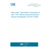 UNE EN ISO 9377-2:2001 Water quality - Determination of hydrocarbon oil index - Part 2: Method using solvent extraction and gas chromatography. (ISO 9377-2:2000)