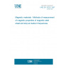 UNE EN 10252:1997 Magnetic materials - Methods of measurement of magnetic properties of magnetic steel sheet and strip at medium frequencies