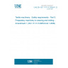 UNE EN ISO 11111-5:2005/A1:2009 Textile machinery - Safety requirements - Part 5: Preparatory machinery to weaving and knitting - Amendment 1 (ISO 11111-5:2005/Amd 1:2009)