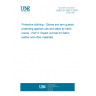 UNE EN 1082-3:2001 Protective clothing - Gloves and arm guards protecting against cuts and stabs by hand knives - Part 3: Impact cut test for fabric, leather and other materials.