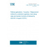 UNE CEN/TR 16891:2016 Railway applications - Acoustics - Measurement method for combined roughness, track decay rates and transfer functions (Endorsed by AENOR in August of 2016.)