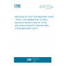 UNE EN 772-4:1999 METHODS OF TEST FOR MASONRY UNITS - PART 4: DETERMINATION OF REAL AND BULK DENSITY AND OF TOTAL AND OPEN POROSITY FOR NATURAL STONE MASONRY UNITS