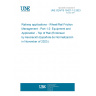 UNE CEN/TS 15427-1-2:2023 Railway applications - Wheel/Rail Friction Management - Part 1-2: Equipment and Application - Top of Rail (Endorsed by Asociación Española de Normalización in November of 2023.)