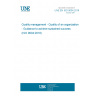 UNE EN ISO 9004:2018 Quality management - Quality of an organization - Guidance to achieve sustained success (ISO 9004:2018)